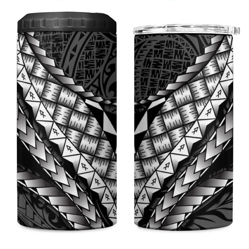 Hawaii Lauhala Tattoo 4 in 1 Can Cooler Tumbler Hawaiian Hala Leaf Weaving
