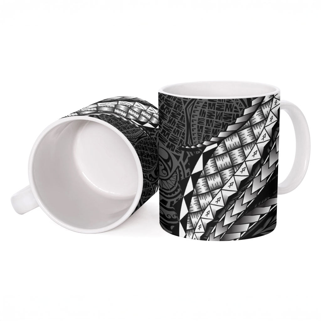 Hawaii Lauhala Tattoo Ceramic Mug Hawaiian Hala Leaf Weaving