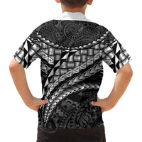 Hawaii Lauhala Tattoo Family Matching Off The Shoulder Long Sleeve Dress and Hawaiian Shirt Hawaiian Hala Leaf Weaving