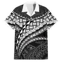 Hawaii Lauhala Tattoo Family Matching Off The Shoulder Long Sleeve Dress and Hawaiian Shirt Hawaiian Hala Leaf Weaving