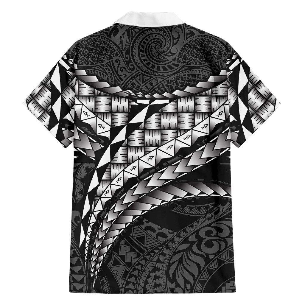 Hawaii Lauhala Tattoo Family Matching Off Shoulder Short Dress and Hawaiian Shirt Hawaiian Hala Leaf Weaving