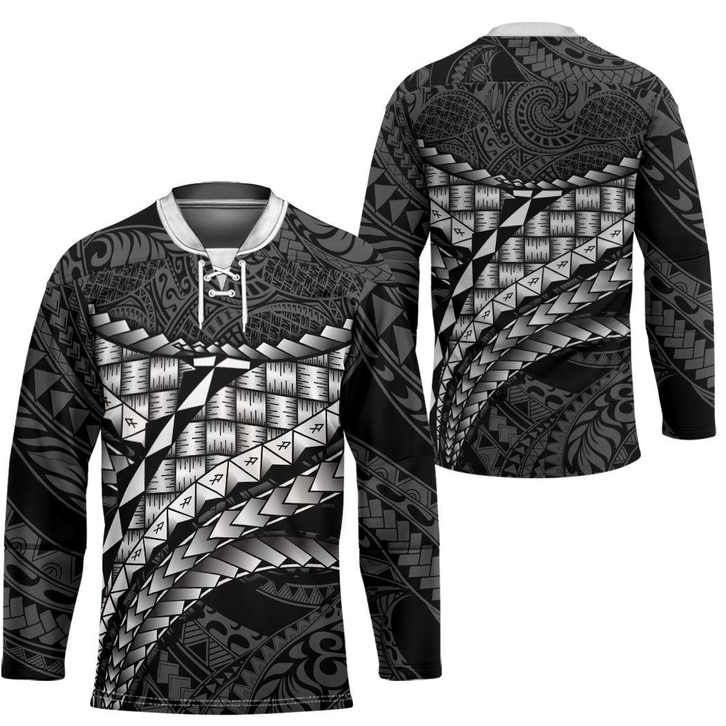 Hawaii Lauhala Tattoo Hockey Jersey Hawaiian Hala Leaf Weaving
