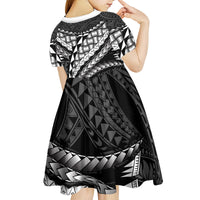 Hawaii Lauhala Tattoo Kid Short Sleeve Dress Hawaiian Hala Leaf Weaving