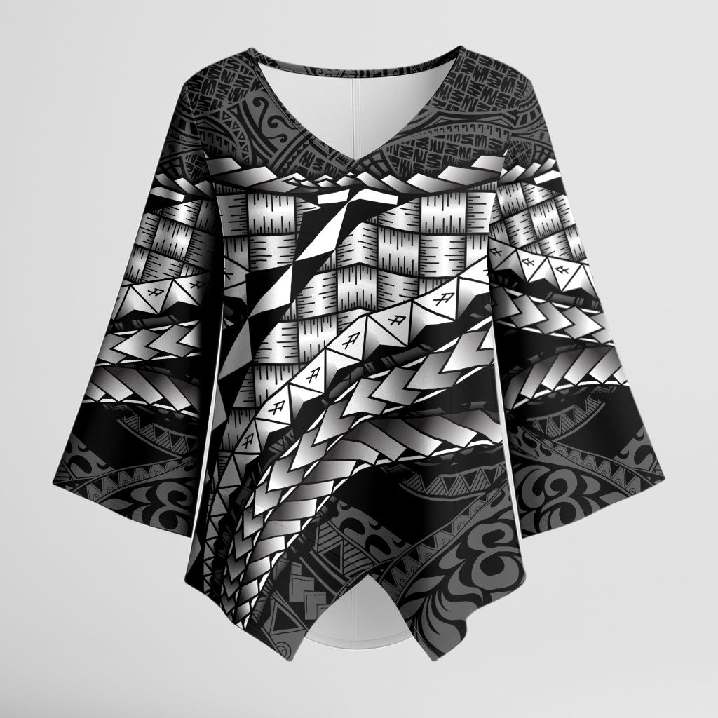 Hawaii Lauhala Tattoo Kimono Sleeve Blouse Hawaiian Hala Leaf Weaving