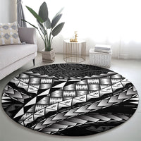 Hawaii Lauhala Tattoo Round Carpet Hawaiian Hala Leaf Weaving