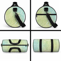 Baby Green Gradient Polynesia Duffle Bag Hawaiian Tribal Hammerhead Shark Tattoo