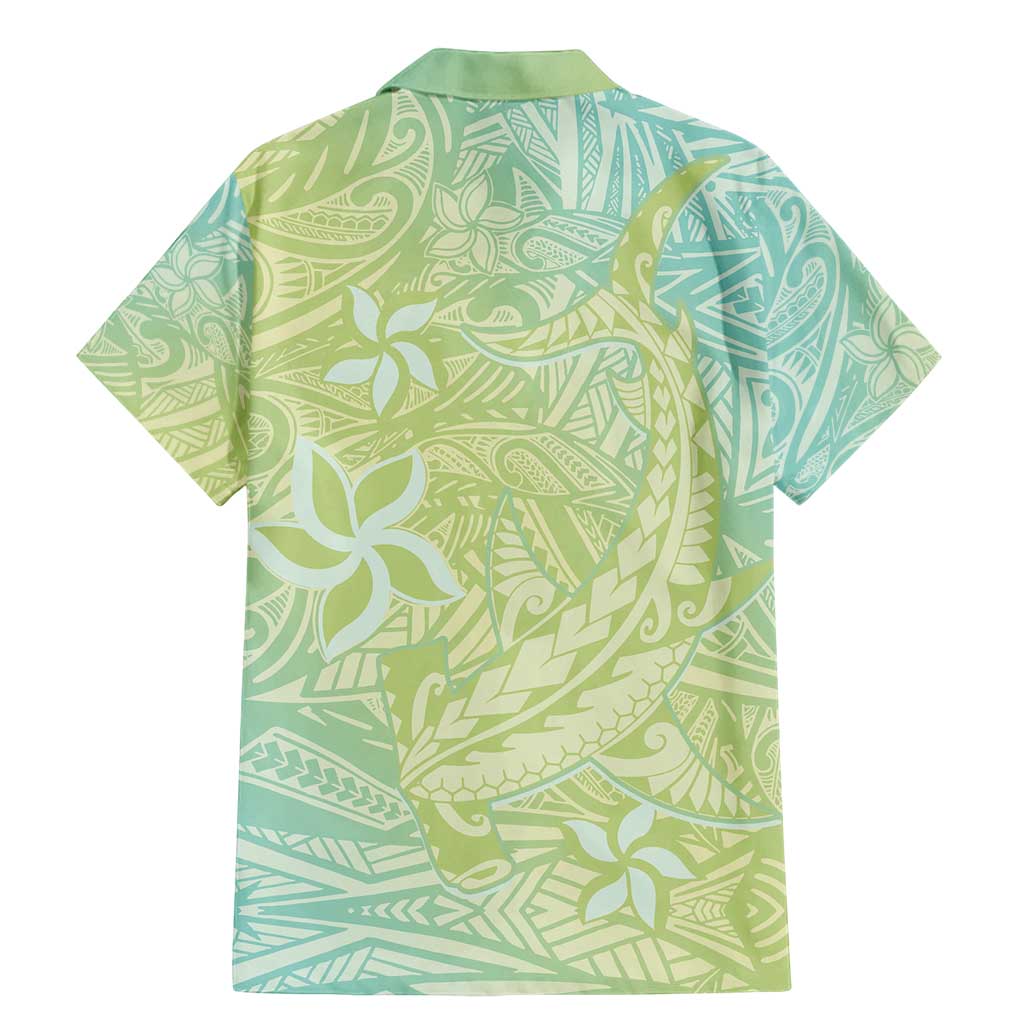 Baby Green Gradient Polynesia Family Matching Mermaid Dress and Hawaiian Shirt Hawaiian Tribal Hammerhead Shark Tattoo LT14 - Polynesian Pride