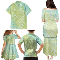 Baby Green Gradient Polynesia Family Matching Puletasi and Hawaiian Shirt Hawaiian Tribal Hammerhead Shark Tattoo LT14 - Polynesian Pride