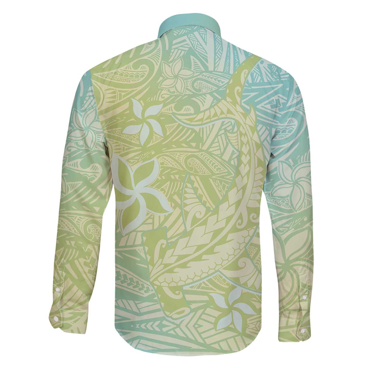 Baby Green Gradient Polynesia Family Matching Puletasi and Hawaiian Shirt Hawaiian Tribal Hammerhead Shark Tattoo LT14 - Polynesian Pride