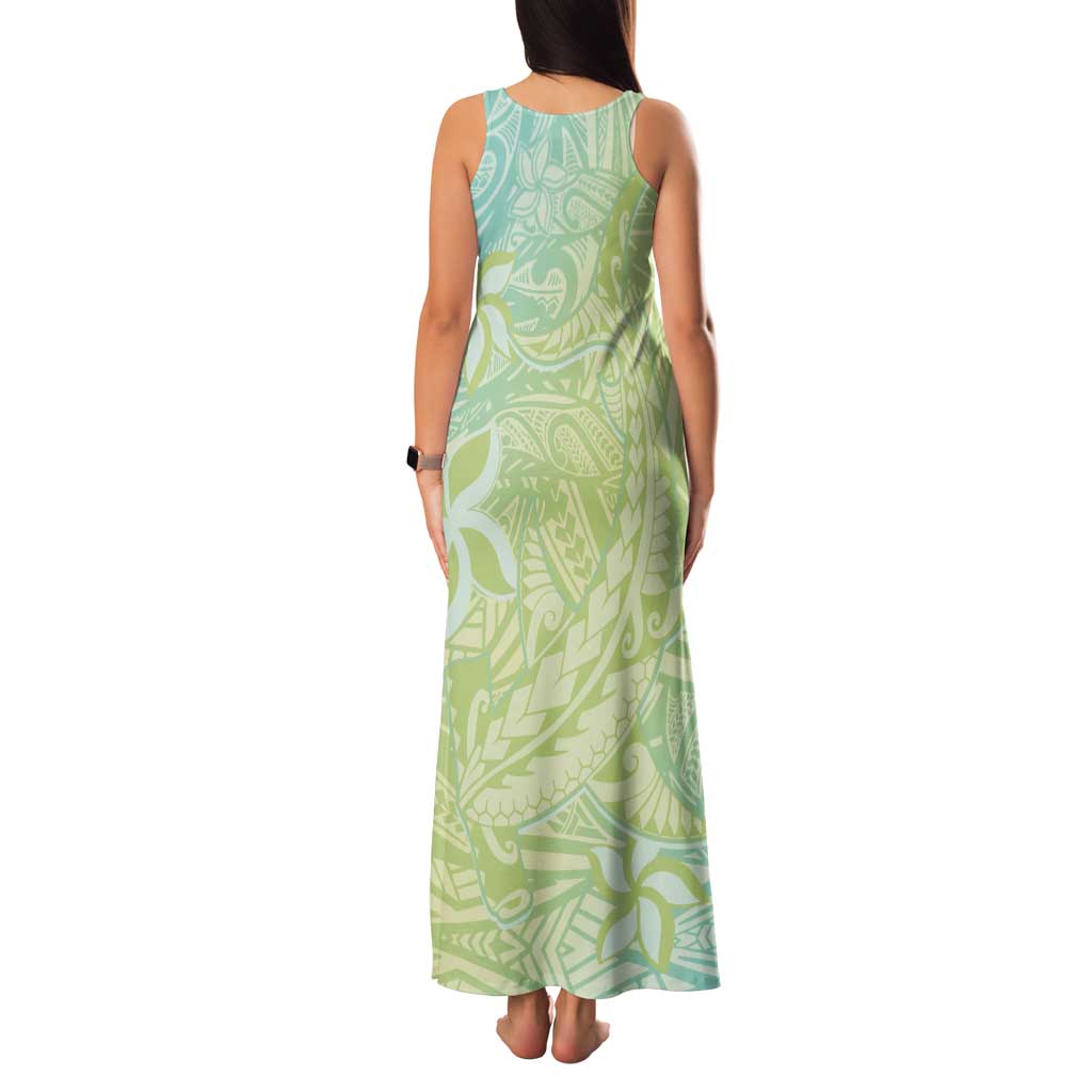 Baby Green Gradient Polynesia Family Matching Tank Maxi Dress and Hawaiian Shirt Hawaiian Tribal Hammerhead Shark Tattoo LT14 - Polynesian Pride