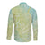 Baby Green Gradient Polynesia Long Sleeve Button Shirt Hawaiian Tribal Hammerhead Shark Tattoo