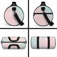 Baby Pink Gradient Polynesia Duffle Bag Hawaiian Tribal Hammerhead Shark Tattoo
