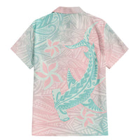 Baby Pink Gradient Polynesia Family Matching Mermaid Dress and Hawaiian Shirt Hawaiian Tribal Hammerhead Shark Tattoo LT14 - Polynesian Pride