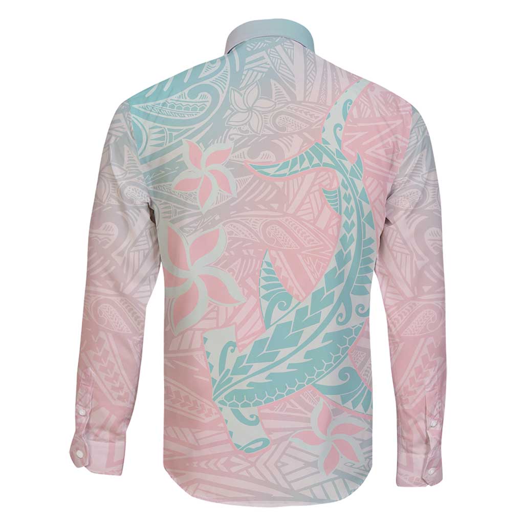 Baby Pink Gradient Polynesia Family Matching Mermaid Dress and Hawaiian Shirt Hawaiian Tribal Hammerhead Shark Tattoo LT14 - Polynesian Pride