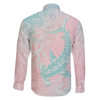 Baby Pink Gradient Polynesia Family Matching Mermaid Dress and Hawaiian Shirt Hawaiian Tribal Hammerhead Shark Tattoo LT14 - Polynesian Pride