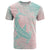 Baby Pink Gradient Polynesia T Shirt Hawaiian Tribal Hammerhead Shark Tattoo
