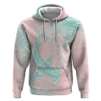 Baby Pink Gradient Polynesia Zip Hoodie Hawaiian Tribal Hammerhead Shark Tattoo LT14 Pullover Hoodie Baby Pink - Polynesian Pride