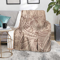 Pink Gradient Polynesia Blanket Hawaiian Tribal Hammerhead Shark Tattoo