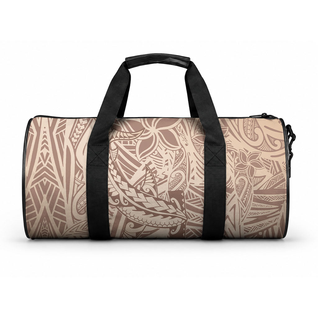 Pink Gradient Polynesia Duffle Bag Hawaiian Tribal Hammerhead Shark Tattoo