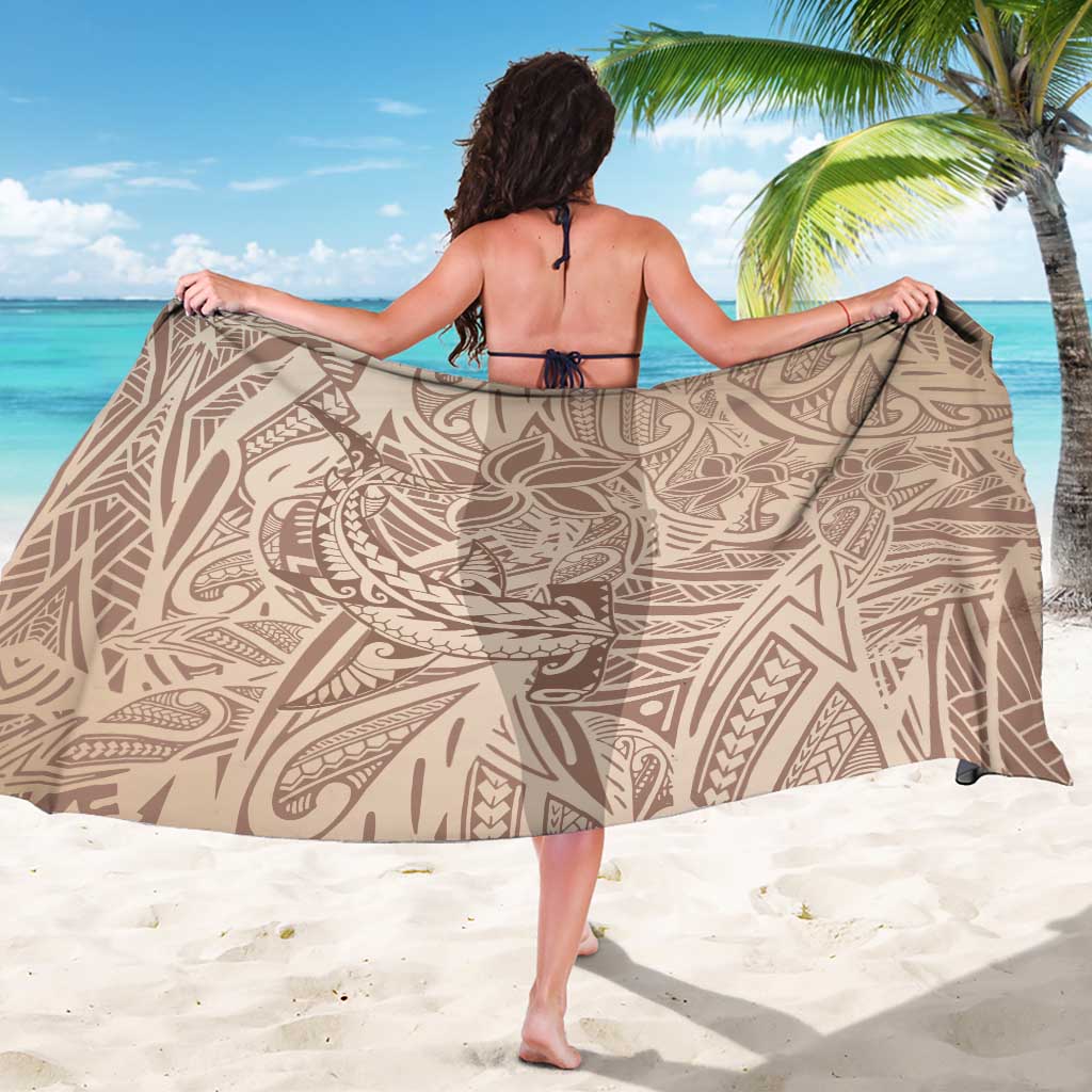 Pink Gradient Polynesia Sarong Hawaiian Tribal Hammerhead Shark Tattoo