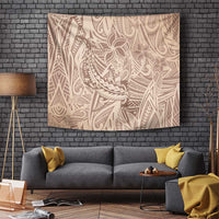 Pink Gradient Polynesia Tapestry Hawaiian Tribal Hammerhead Shark Tattoo