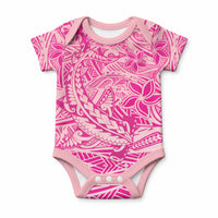 Beige Gradient Polynesia Baby Onesie Hawaiian Tribal Hammerhead Shark Tattoo