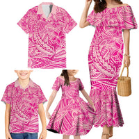 Beige Gradient Polynesia Family Matching Mermaid Dress and Hawaiian Shirt Hawaiian Tribal Hammerhead Shark Tattoo LT14 - Polynesian Pride