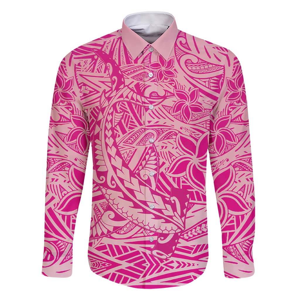 Beige Gradient Polynesia Family Matching Short Sleeve Bodycon Dress and Hawaiian Shirt Hawaiian Tribal Hammerhead Shark Tattoo LT14 Dad's Shirt - Long Sleeve Beige - Polynesian Pride