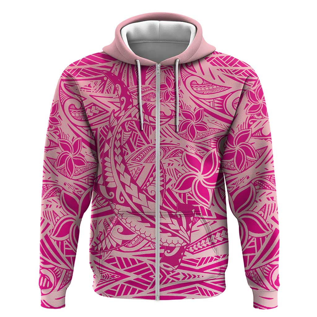 Beige Gradient Polynesia Hoodie Hawaiian Tribal Hammerhead Shark Tattoo
