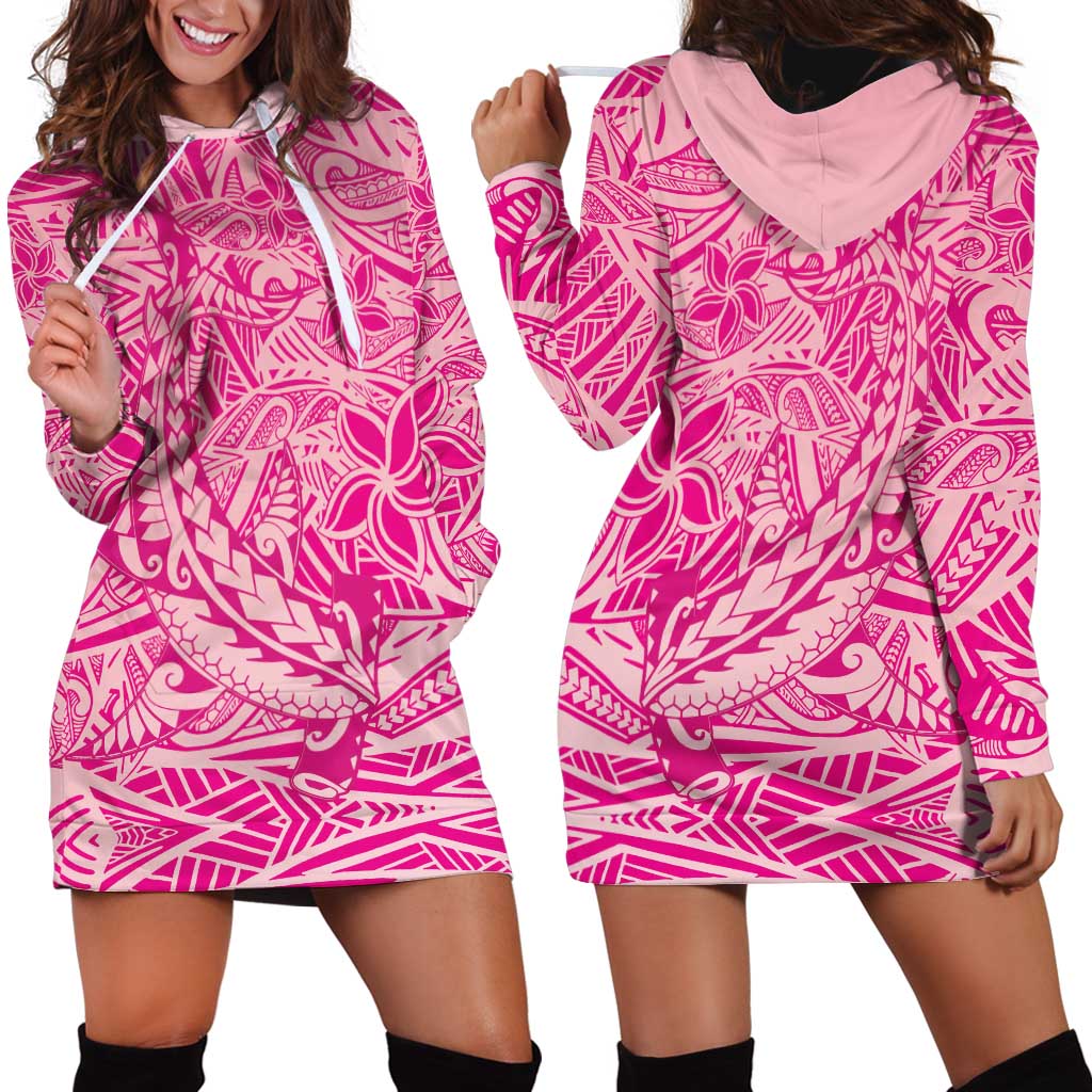 Beige Gradient Polynesia Hoodie Dress Hawaiian Tribal Hammerhead Shark Tattoo LT14 - Polynesian Pride