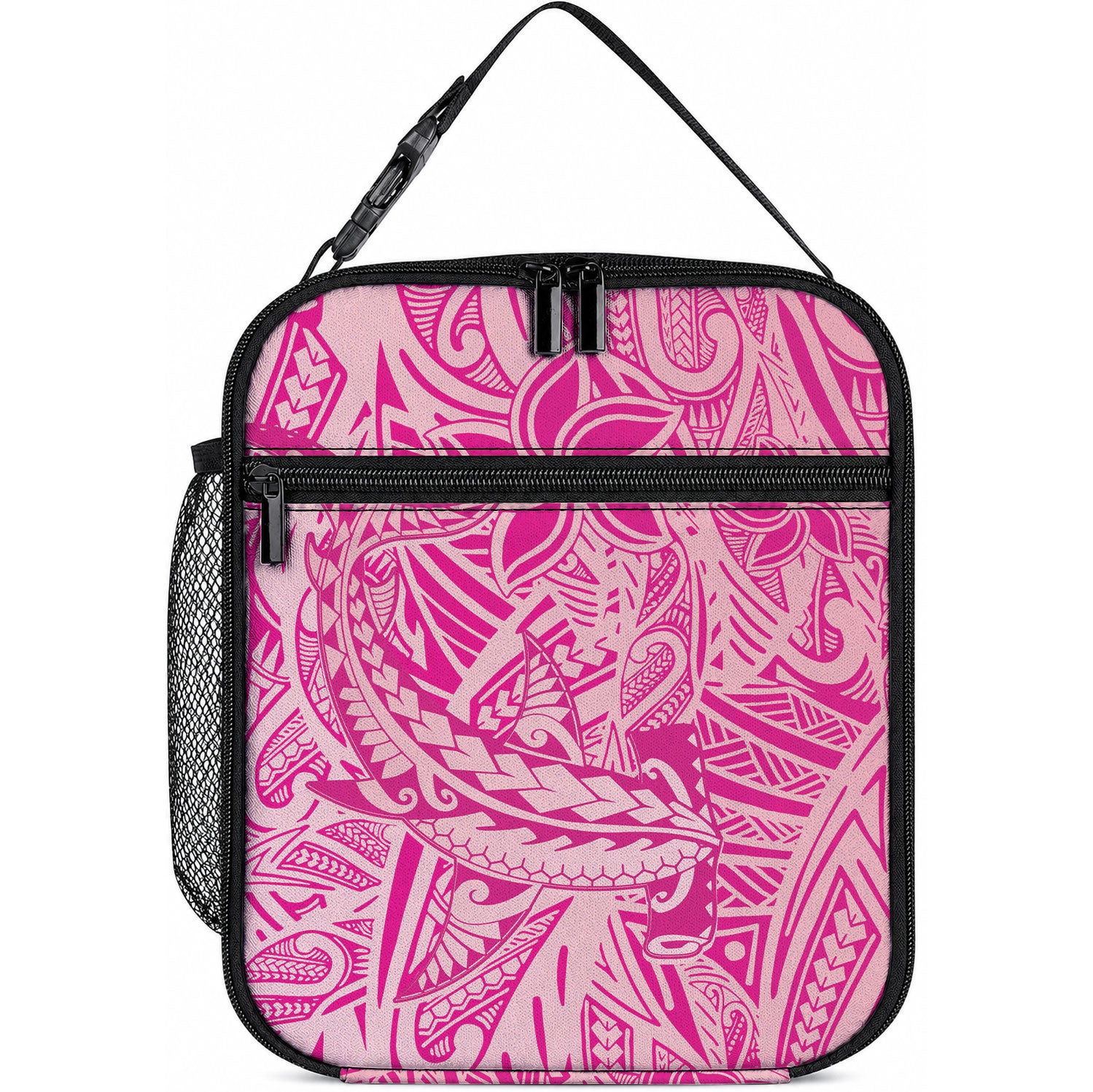 Beige Gradient Polynesia Lunch Bag Hawaiian Tribal Hammerhead Shark Tattoo LT14 10.2 × 8.3 × 4.3 inch Beige - Polynesian Pride