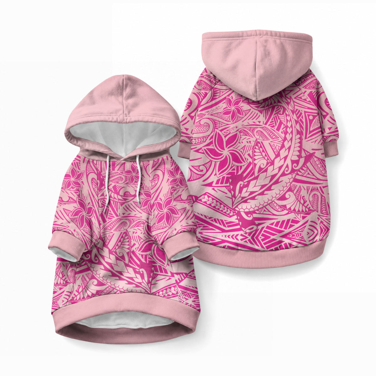 Beige Gradient Polynesia Pet Hoodie Hawaiian Tribal Hammerhead Shark Tattoo LT14 Pullover Beige - Polynesian Pride