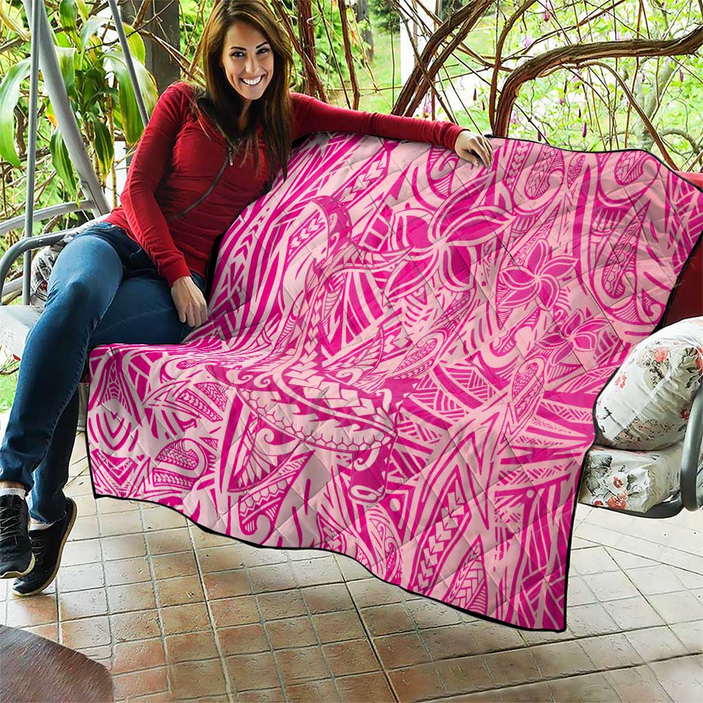 Beige Gradient Polynesia Quilt Hawaiian Tribal Hammerhead Shark Tattoo