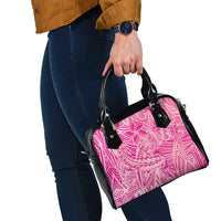 Beige Gradient Polynesia Shoulder Handbag Hawaiian Tribal Hammerhead Shark Tattoo