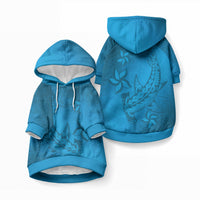 Blue Gradient Polynesia Pet Hoodie Hawaiian Tribal Hammerhead Shark Tattoo LT14 Pullover Blue - Polynesian Pride