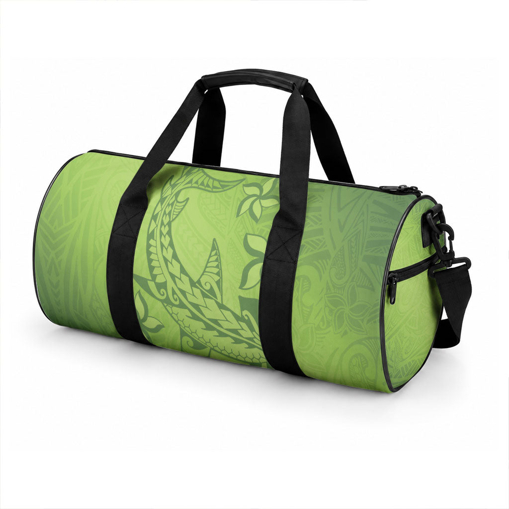 Green Gradient Polynesia Duffle Bag Hawaiian Tribal Hammerhead Shark Tattoo LT14 - Polynesian Pride