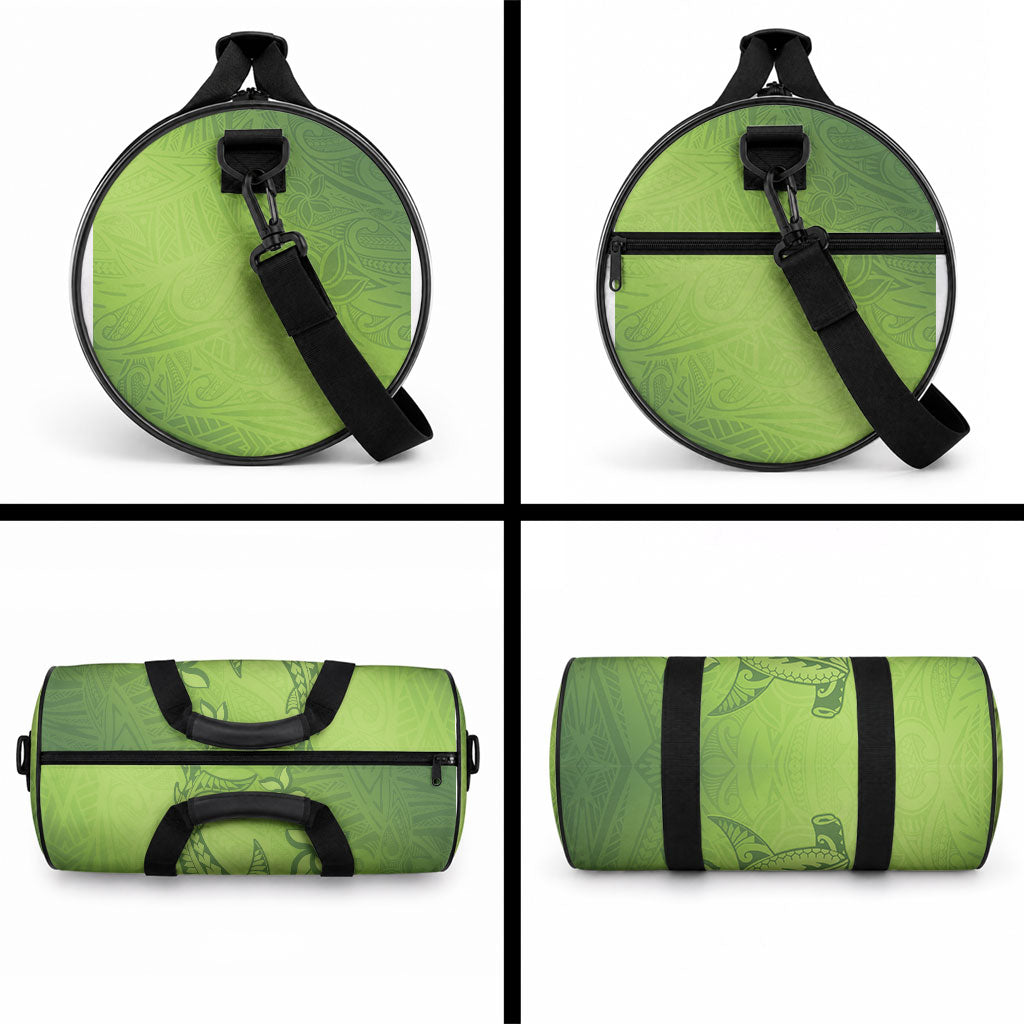 Green Gradient Polynesia Duffle Bag Hawaiian Tribal Hammerhead Shark Tattoo LT14 - Polynesian Pride