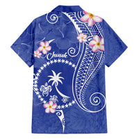 FSM Chuuk Constitution Day Family Matching Long Sleeve Bodycon Dress and Hawaiian Shirt Frangipani Flowers Polynesian Curves Style LT14 - Polynesian Pride