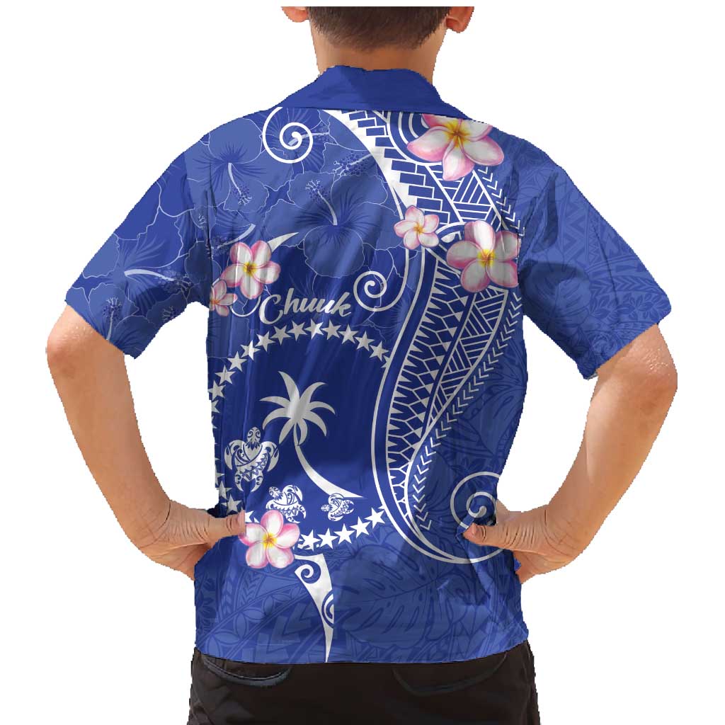 FSM Chuuk Constitution Day Family Matching Mermaid Dress and Hawaiian Shirt Frangipani Flowers Polynesian Curves Style LT14 - Polynesian Pride
