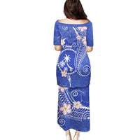 FSM Chuuk Constitution Day Family Matching Puletasi and Hawaiian Shirt Frangipani Flowers Polynesian Curves Style LT14 - Polynesian Pride