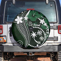 FSM Chuuk Spare Tire Cover Turtle Tropical Flowers Polynesian - Green LT14 Green - Polynesian Pride
