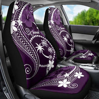 FSM Chuuk Car Seat Cover Turtle Tropical Flowers Polynesian - Purple LT14 - Polynesian Pride