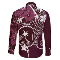 FSM Chuuk Family Matching Short Sleeve Bodycon Dress and Hawaiian Shirt Turtle Tropical Flowers Polynesian - Pink LT14 - Polynesian Pride