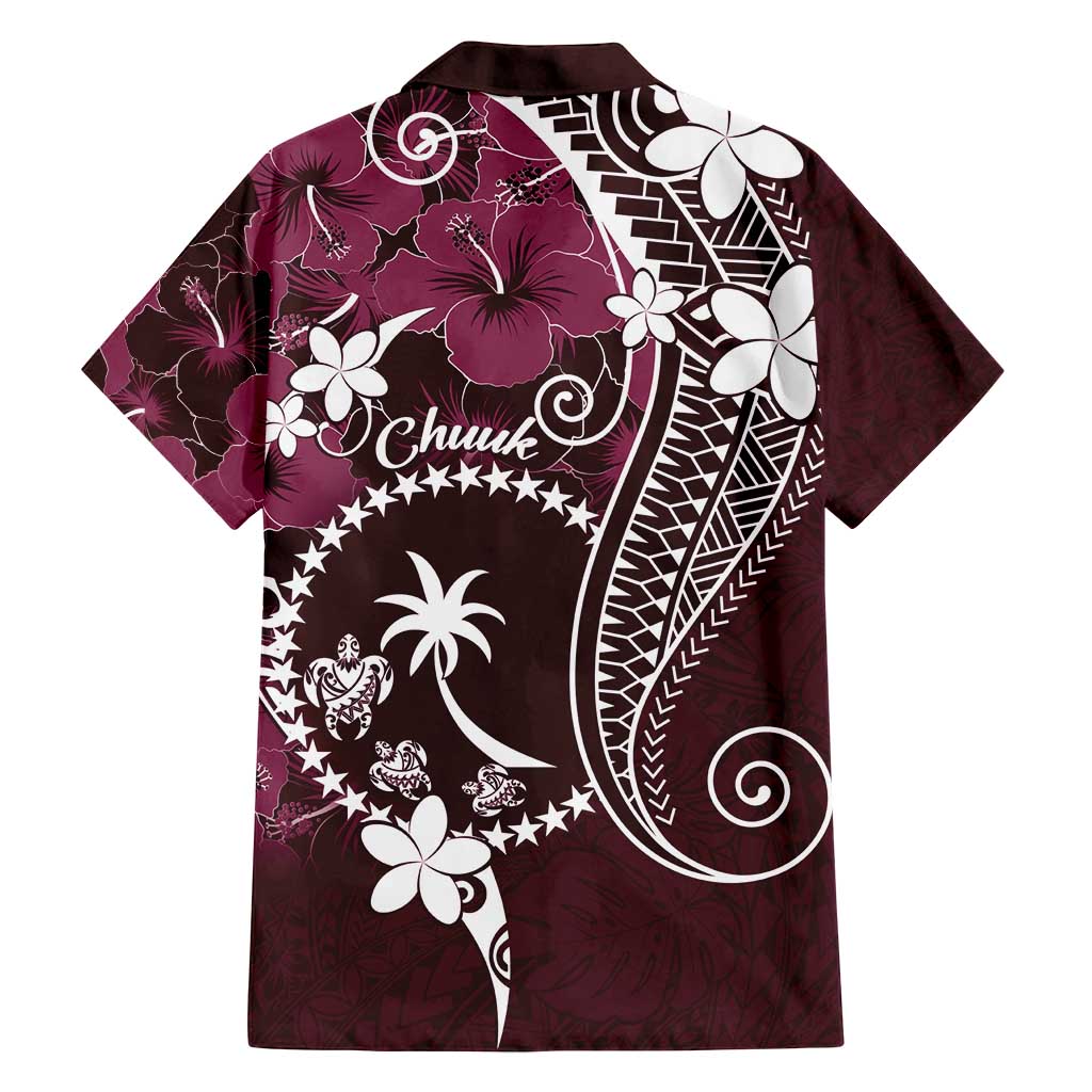 FSM Chuuk Family Matching Summer Maxi Dress and Hawaiian Shirt Turtle Tropical Flowers Polynesian - Pink LT14 - Polynesian Pride