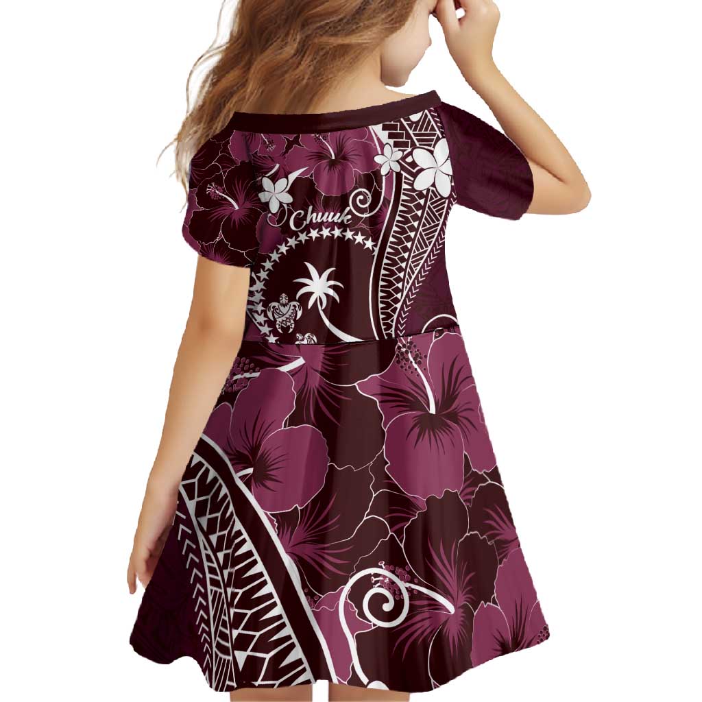 FSM Chuuk Family Matching Tank Maxi Dress and Hawaiian Shirt Turtle Tropical Flowers Polynesian - Pink LT14 - Polynesian Pride