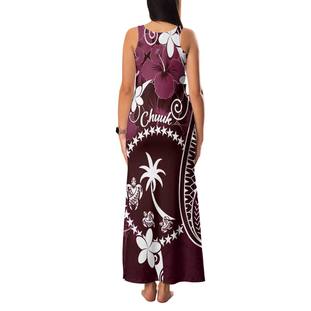 FSM Chuuk Family Matching Tank Maxi Dress and Hawaiian Shirt Turtle Tropical Flowers Polynesian - Pink LT14 - Polynesian Pride