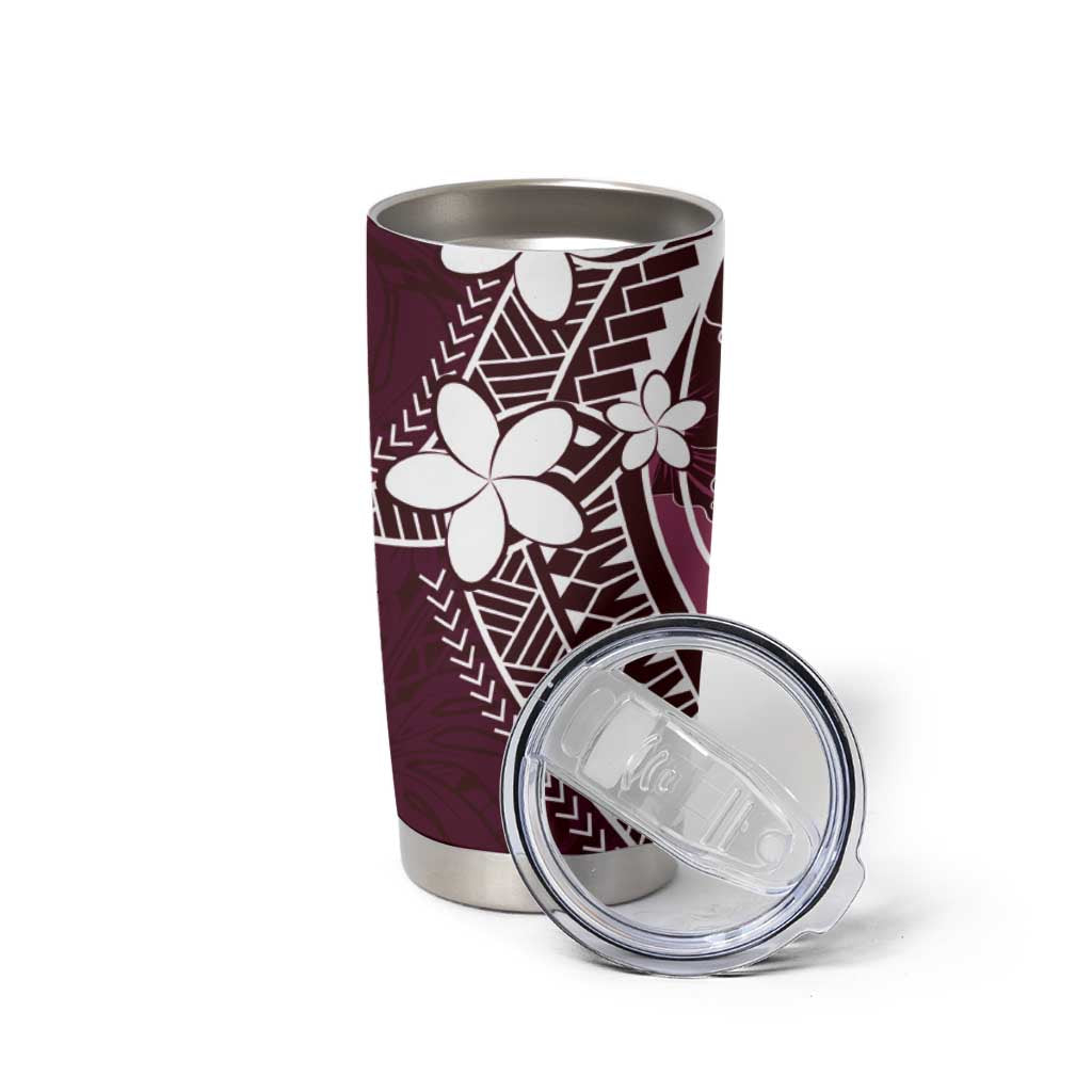 FSM Chuuk Tumbler Cup Turtle Tropical Flowers Polynesian - Pink