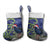 Personalized New Zealand Pukeko Christmas Stocking Meri Kirihimete Taniko Ponga Koru Blue - Polynesian Pride