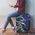 Personalized New Zealand Pukeko Christmas Luggage Cover Meri Kirihimete Taniko Ponga Koru Blue - Polynesian Pride
