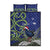 Personalized New Zealand Pukeko Christmas Quilt Bed Set Meri Kirihimete Taniko Ponga Koru Blue - Polynesian Pride